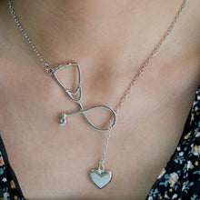 Load image into Gallery viewer, Heart Stethoscope Necklace