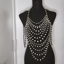 Load image into Gallery viewer, Layered Pearl Vest Necklace