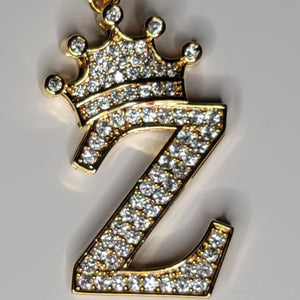 Crowned Initial Pendant Necklace